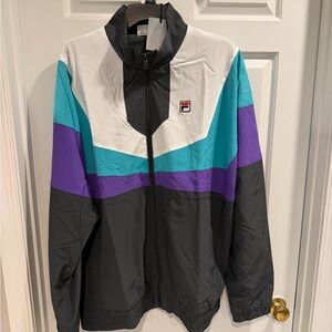 NWT men’s Fila Amar Color-block Track Windbreaker Jacket Sz XXL $80